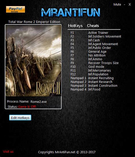 total war rome 2 emperor edition trainer|Total War: Rome II GAME TRAINER v2.4.0 +15 Trainer .